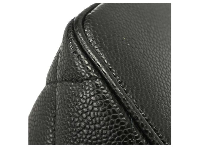 Borsa Chanel Medallion Tote Quilted Caviar Nero - vista 7