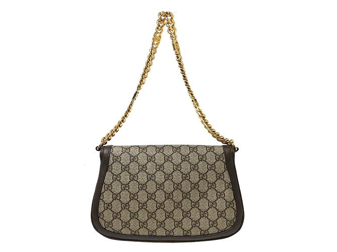 Gucci Blondie NM Chain Flap GG Coated Canvas Small Beige - vista 2