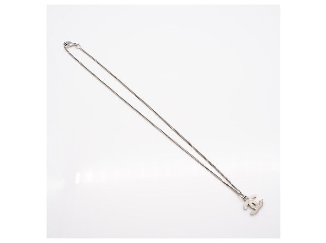 Collana Chanel Coco Mark con strass Argento - vista 4