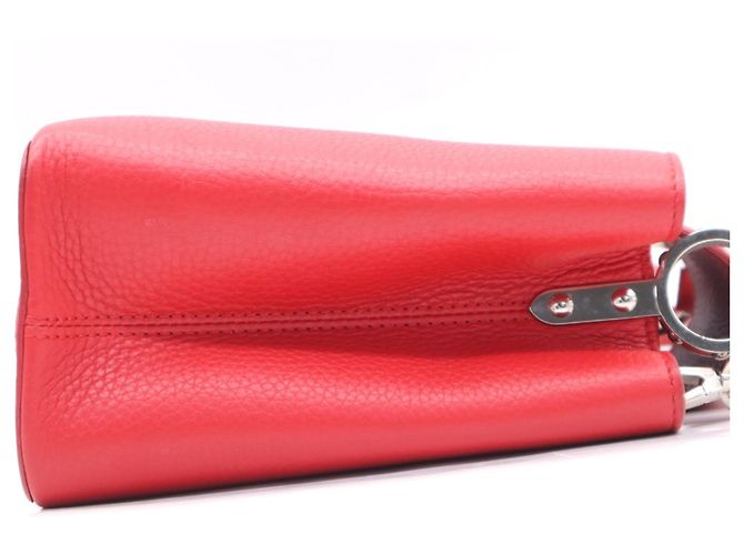 Borsa Louis Vuitton Capucines PM in pelle Taurillon Rosso - vista 10