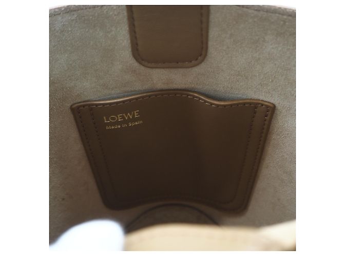 Borsa Loewe Pebble Bucket Mini Marrone - vista 13