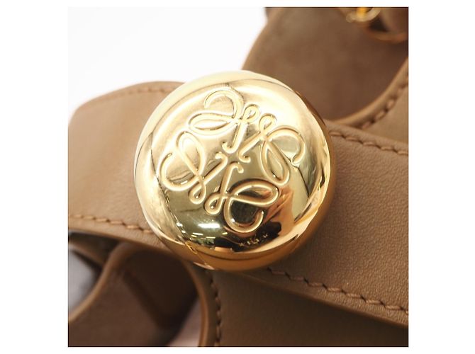 Borsa Loewe Pebble Bucket Mini Marrone - vista 5