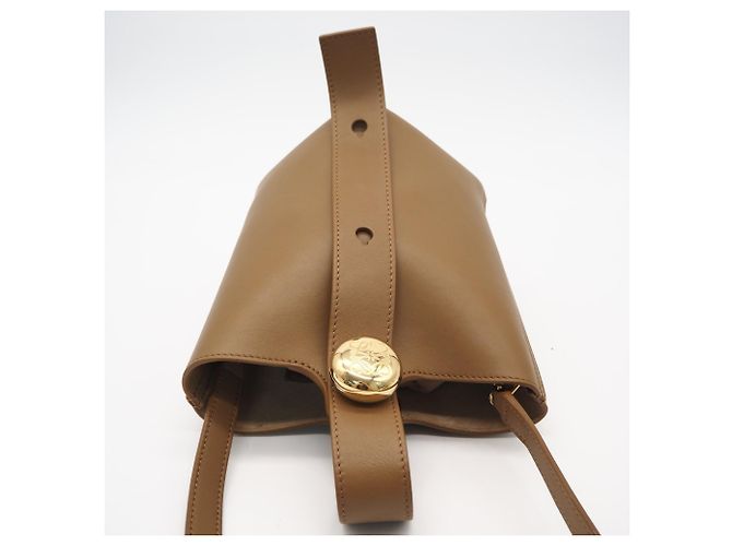 Borsa Loewe Pebble Bucket Mini Marrone - vista 7