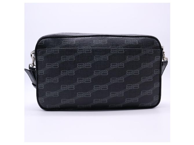 Borsa a tracolla Balenciaga BB Monogram Marrone Nero - vista 2
