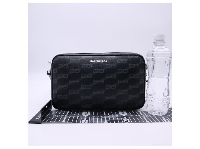 Borsa a tracolla Balenciaga BB Monogram Marrone Nero - vista 3