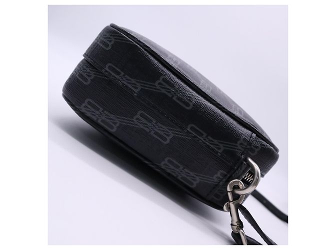 Borsa a tracolla Balenciaga BB Monogram Marrone Nero - vista 6
