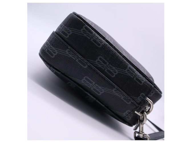 Borsa a tracolla Balenciaga BB Monogram Marrone Nero - vista 7