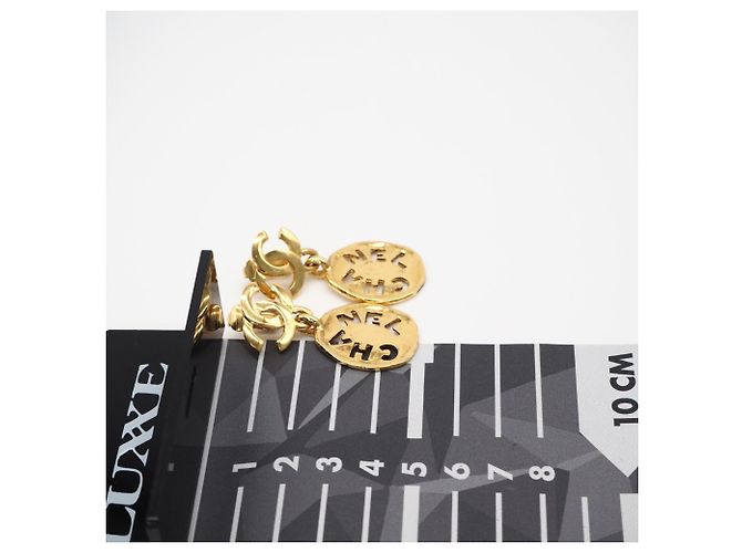 Chanel Coco Mark Logo Clip-Ohrringe Golden - Ansicht 3