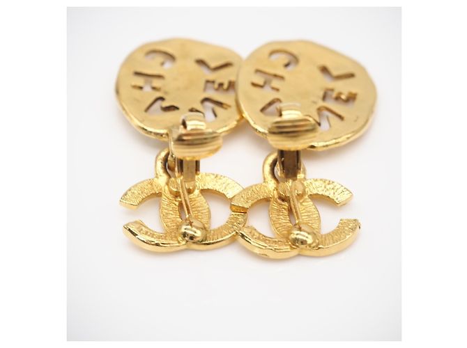 Chanel Coco Mark Logo Clip-Ohrringe Golden - Ansicht 5