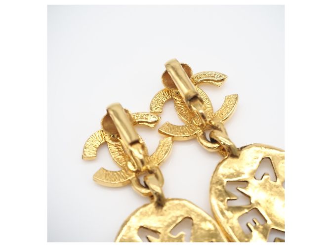 Chanel Coco Mark Logo Clip-Ohrringe Golden - Ansicht 6