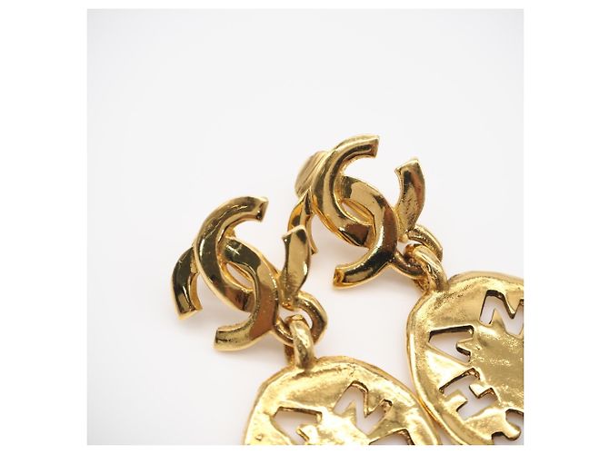Chanel Coco Mark Logo Clip-Ohrringe Golden - Ansicht 7