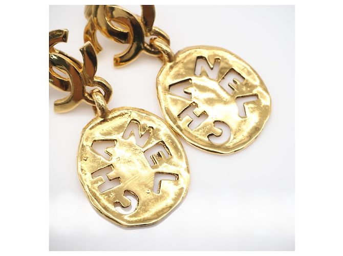 Chanel Coco Mark Logo Clip-Ohrringe Golden - Ansicht 8