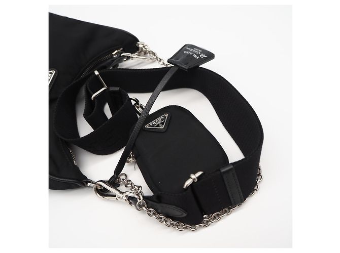 Borsa a tracolla Prada Re-Edition 2005 in nylon Nero - vista 5