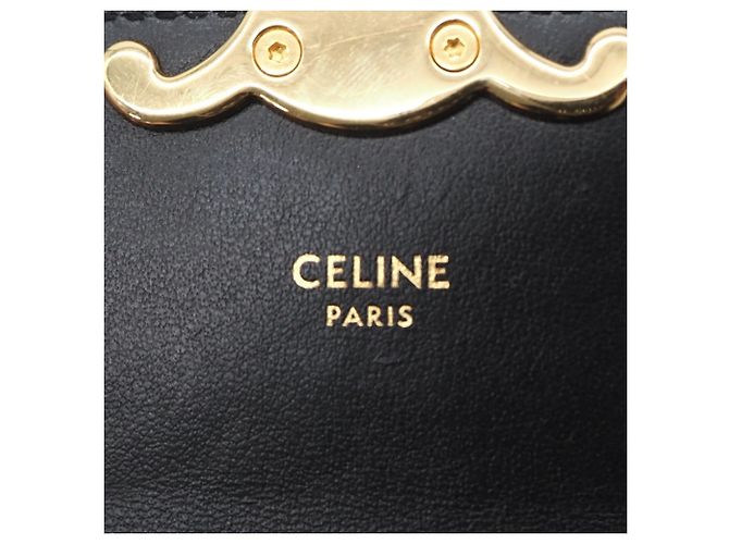 Céline CELINE Triomphe Mini Claude Shoulder Bag Black - view 11