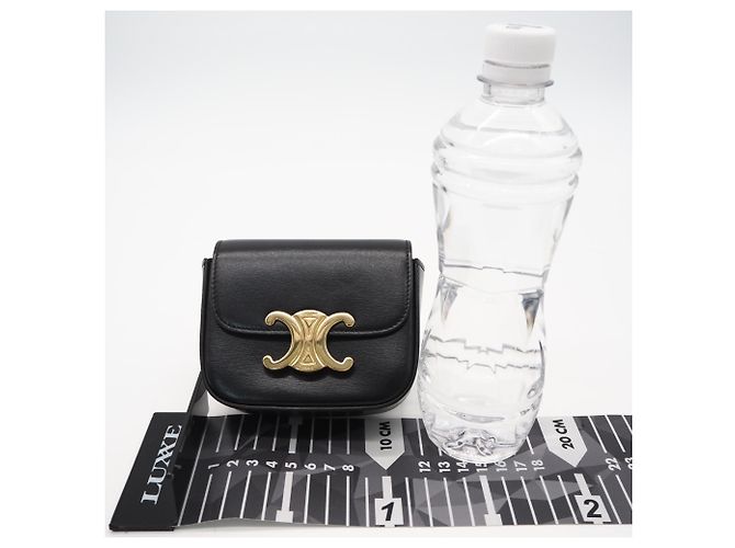Céline CELINE Triomphe Mini Claude Shoulder Bag Black - view 3
