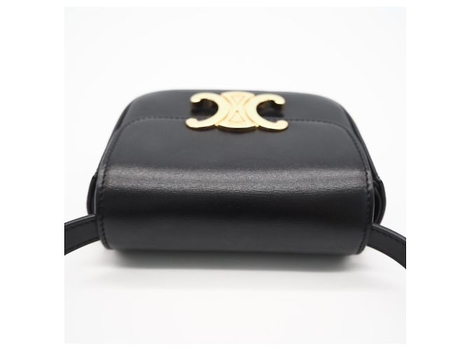 Céline CELINE Triomphe Mini Claude Shoulder Bag Black - view 6