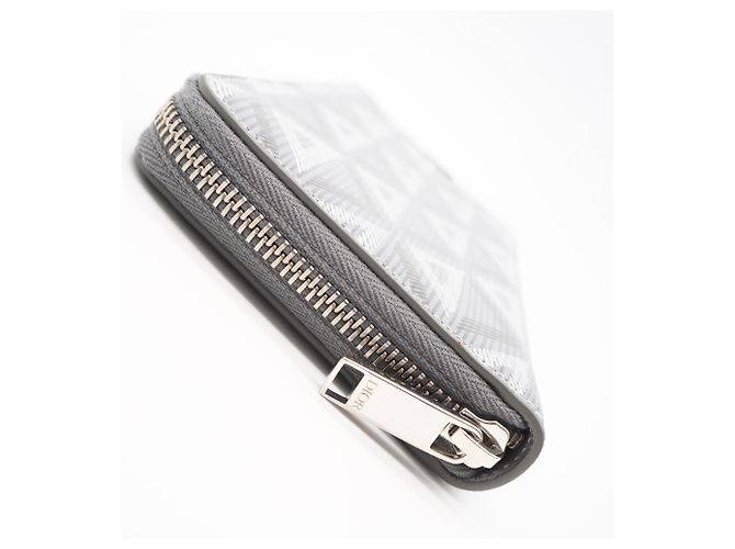 Christian Dior CD Diamond Long Zip Wallet Brown - view 7