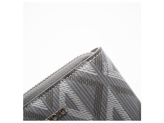 Christian Dior CD Diamond Long Zip Wallet Brown - view 8