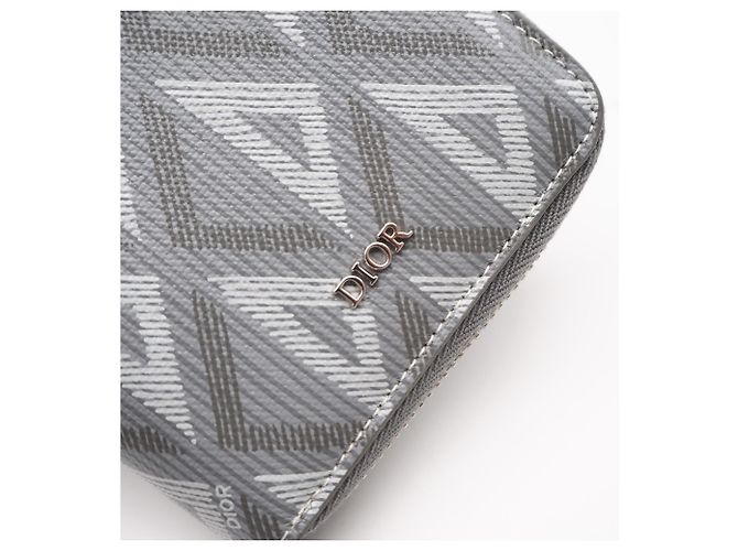 Christian Dior CD Diamond Long Zip Wallet Brown - view 9