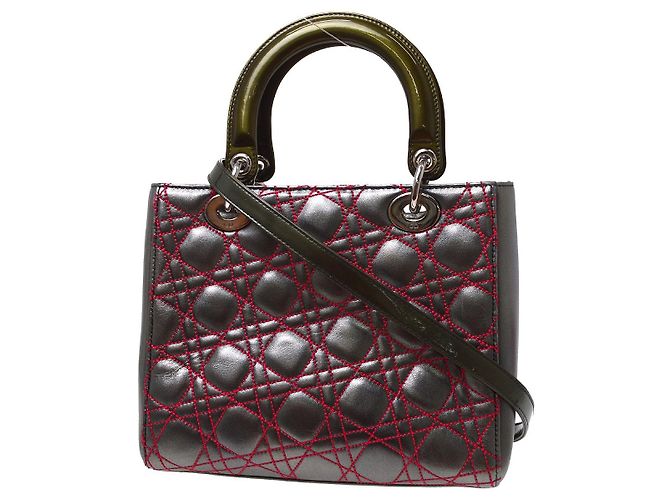 Christian Dior Lady Dior Cannage Stitch Patent East West - vista 2