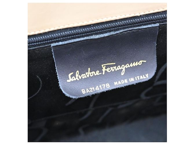 Borsa Tote convertibile Vara Bow in pelle Small Salvatore Ferragamo Beige - vista 6