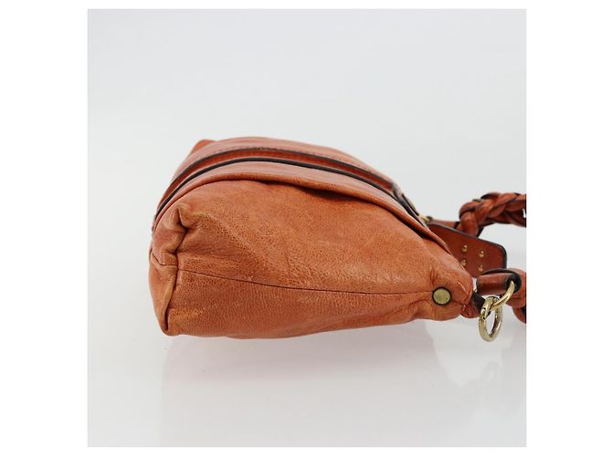 Chloé Bolso Tote Chloe Heloise con cremallera de cuero Large Naranja - vista 3