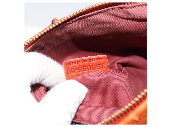 Chloé Bolso Tote Chloe Heloise con cremallera de cuero Large Naranja - vista 6