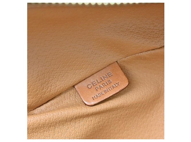 Céline Celine Top Handle Vanity Box Triomphe Coated Canvas Marrone - vista 4