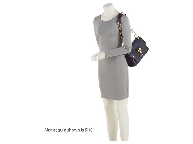 Borsa a tracolla Louis Vuitton Monogram Empreinte Vavin PM Blu - vista 5