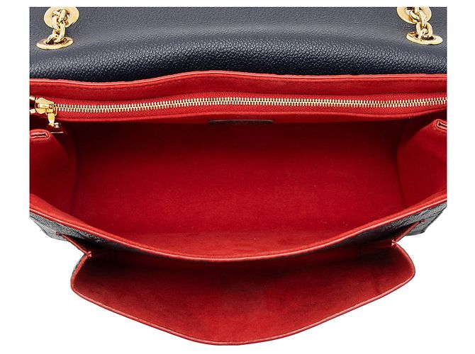 Borsa a tracolla Louis Vuitton Monogram Empreinte Vavin PM Blu - vista 7