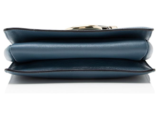 Chloé Bolso de hombro Chloe Faye Small de piel de becerro y ante Azul - vista 4