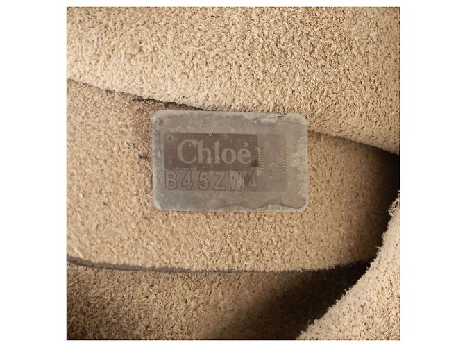 Chloé Bolso de hombro Chloe Faye Small de piel de becerro y ante Azul - vista 9