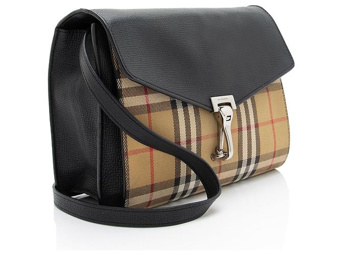 Burberry Vintage Check Macken Small Crossbody Marrone Beige - vista 2