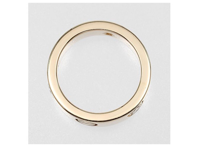 Bague Cartier Love 3 Diamants Or Jaune 18K avec Diamants Doré - vue 6