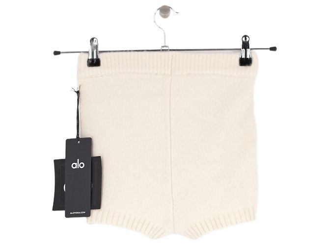 Yves Salomon Shorts de cachemira blanco - vista 4
