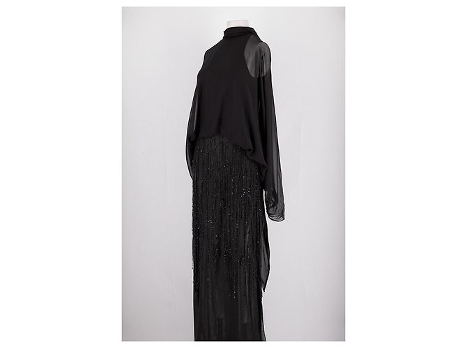 Rat & Boa Maxikleid Schwarz Viscose - Ansicht 4