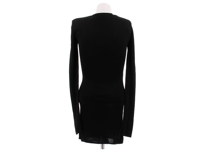 Saint Laurent Mini abito nero a maniche lunghe - vista 2