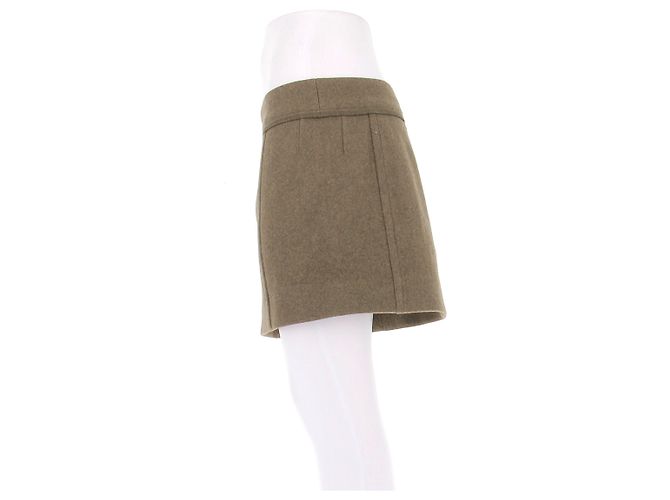 Victoria Beckham Minifalda caqui - vista 4