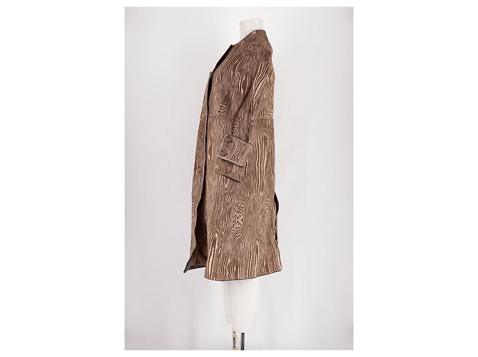 Autre Marque Brauner Ledermantel - Ansicht 5