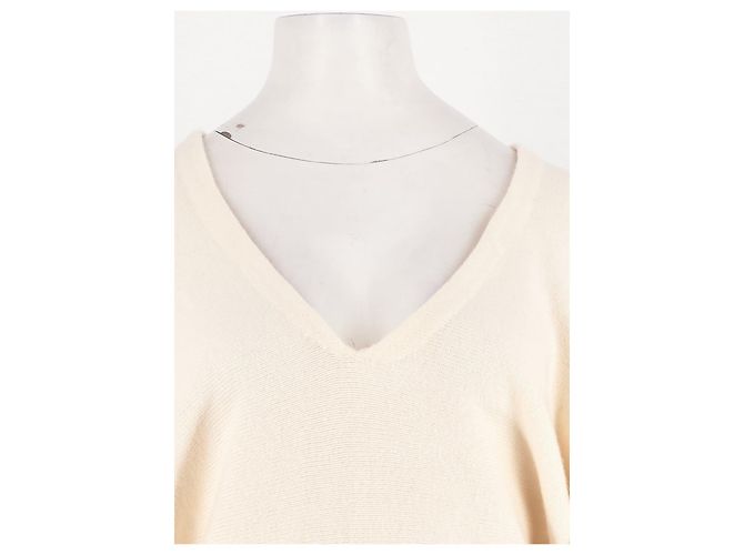 Autre Marque Pull en laine blanche - vue 2