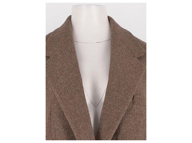 Autre Marque LOW CLASSIC Wollmantel braun M - Ansicht 2