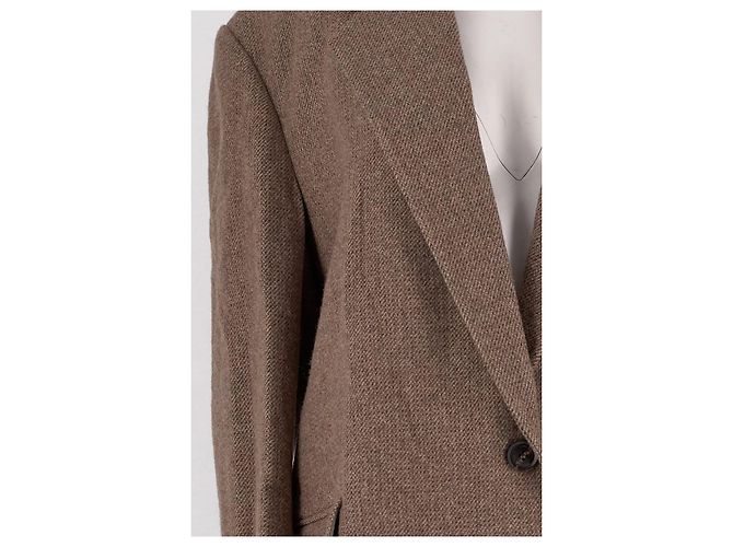 Autre Marque LOW CLASSIC Wollmantel braun M - Ansicht 3