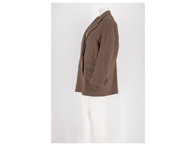 Autre Marque LOW CLASSIC Wollmantel braun M - Ansicht 5