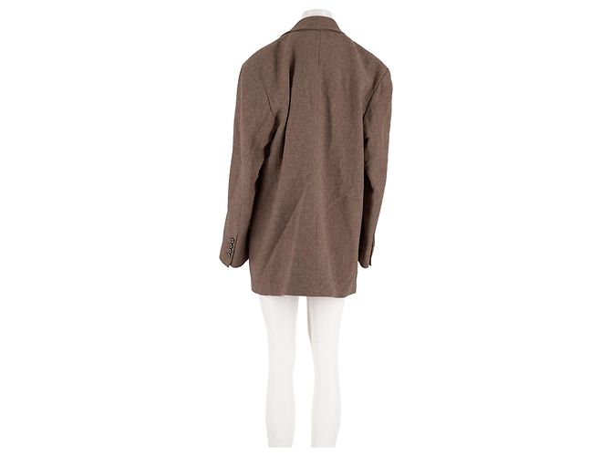 Autre Marque LOW CLASSIC Wollmantel braun M - Ansicht 6