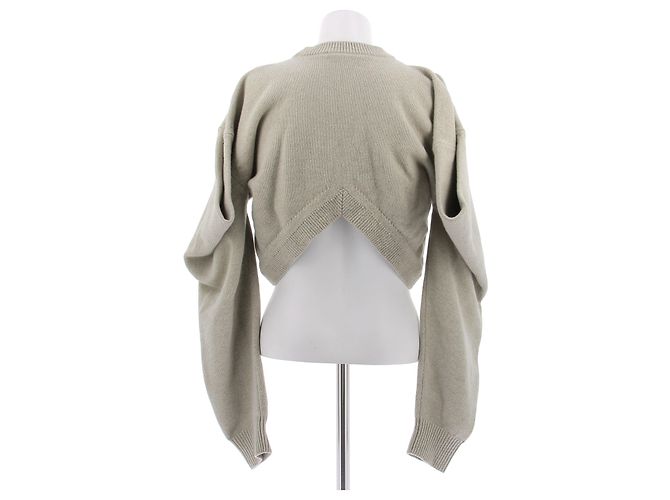 Alexander Wang Kurzer grauer Wollpullover - Ansicht 2