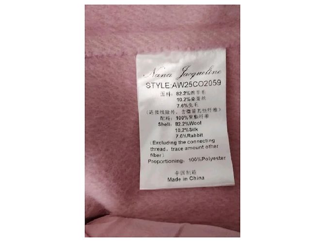 Autre Marque Abrigo de lana rosa NANA JACQUELINE M - vista 8