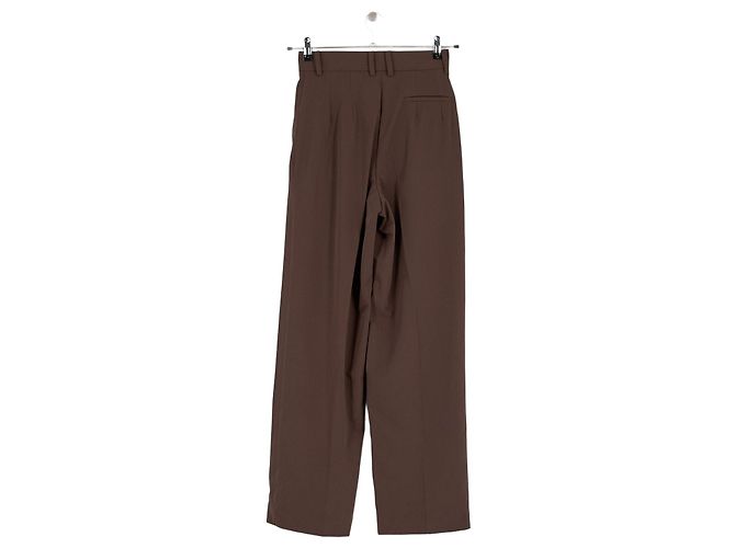 Autre Marque Pantalones anchos marrones Castaño - vista 4
