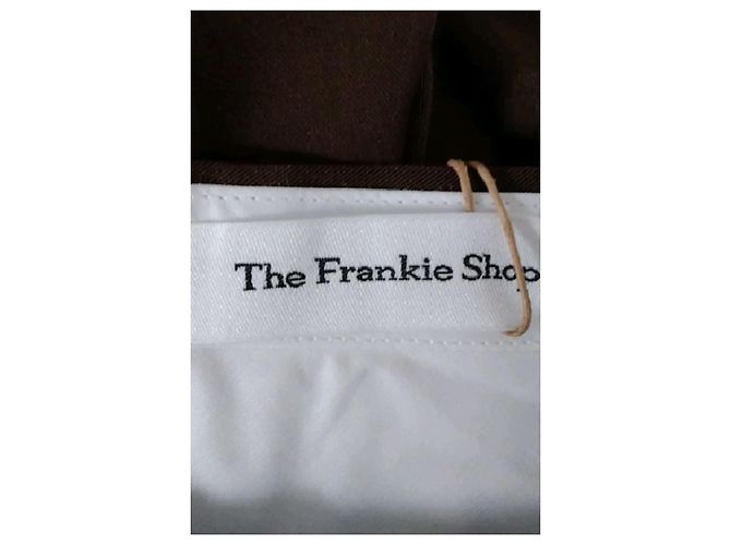 Autre Marque Pantalones anchos marrones Castaño - vista 5