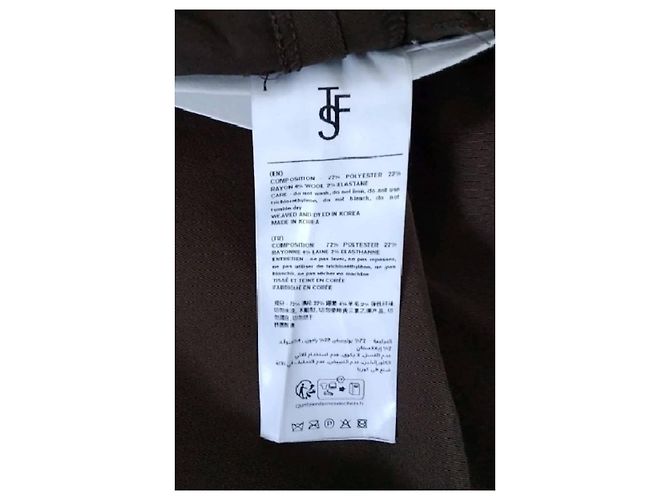 Autre Marque Pantalones anchos marrones Castaño - vista 6