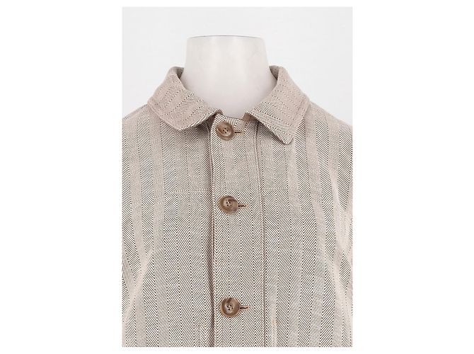 Autre Marque Chaqueta de algodón beige FALCONERI L - vista 2